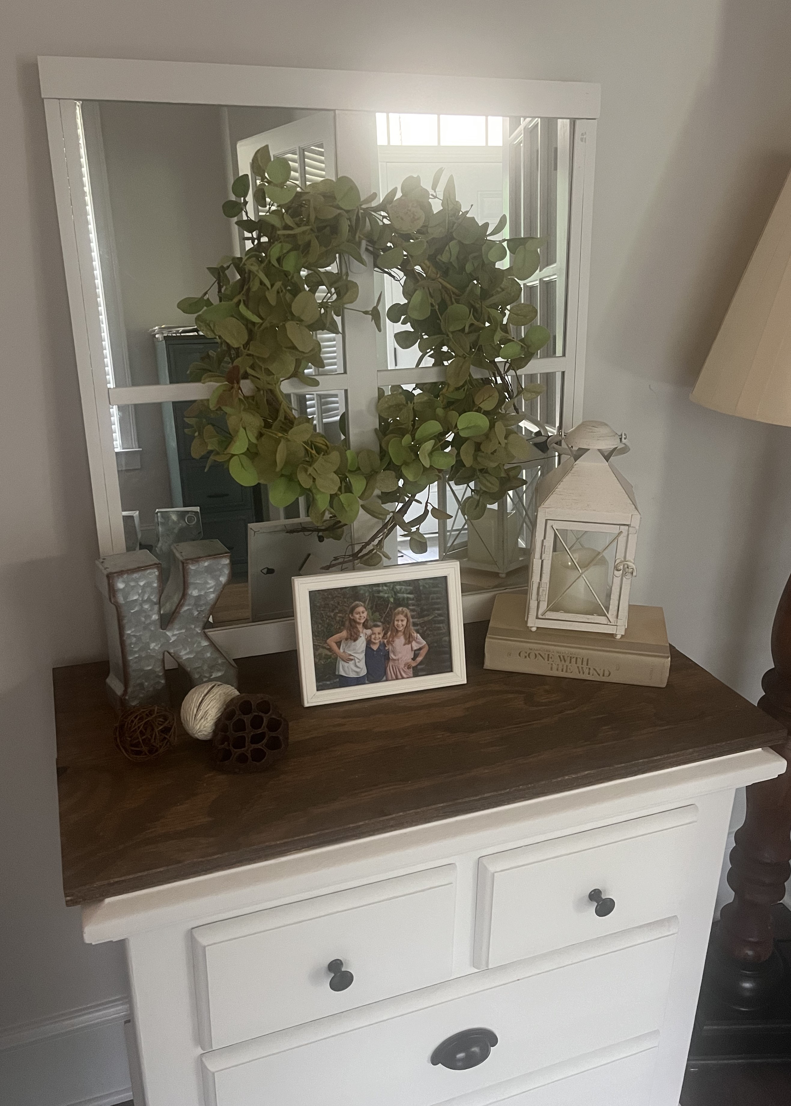 DIY Decorative Mirror (from frameless panes)