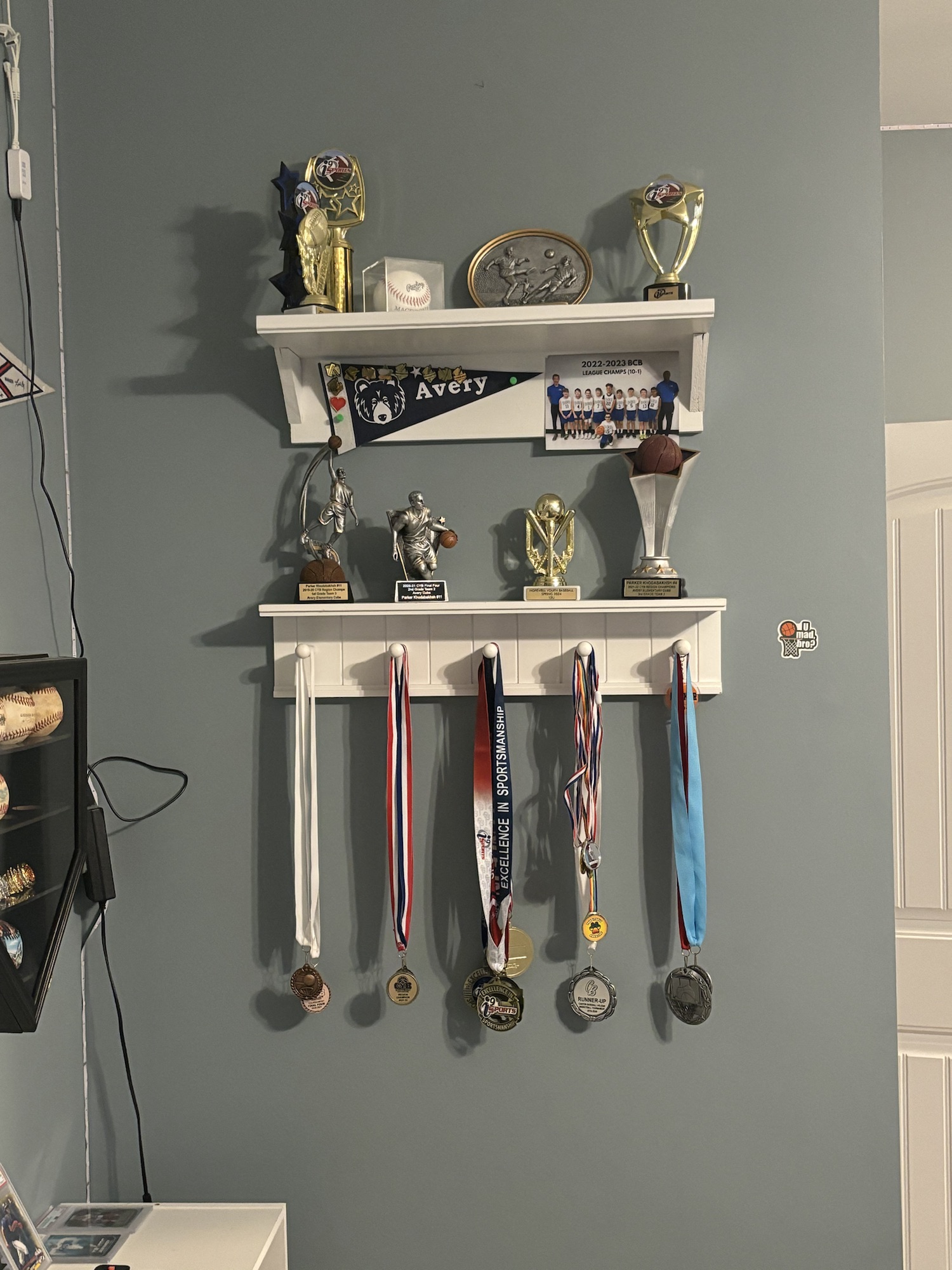 DIY Scrap Wood Trophy Shelf