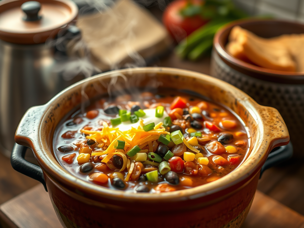 Easy Crockpot Chicken Chili Recipe